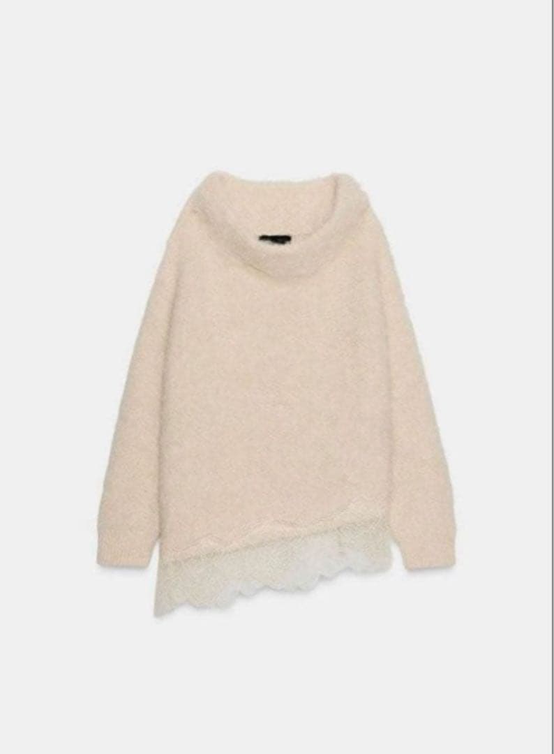 【完売品】ZARA レースコンビニットセーター Sサイズ