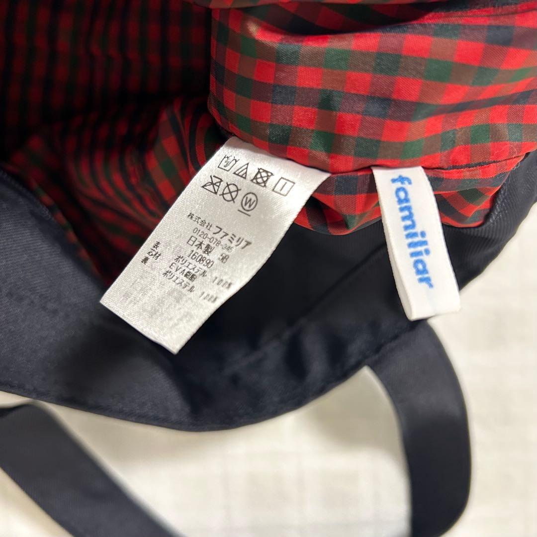 ファミリア♡トートバッグ　ミニハンドバッグ　赤系チェック　新品　familiar