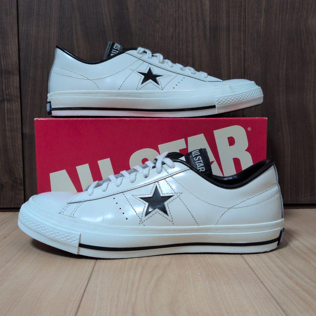 【US9.5】ワンスター　　白×黒　レザー　one star ALL STAR
