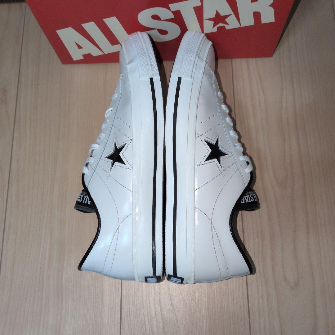 【US9.5】ワンスター　　白×黒　レザー　one star ALL STAR