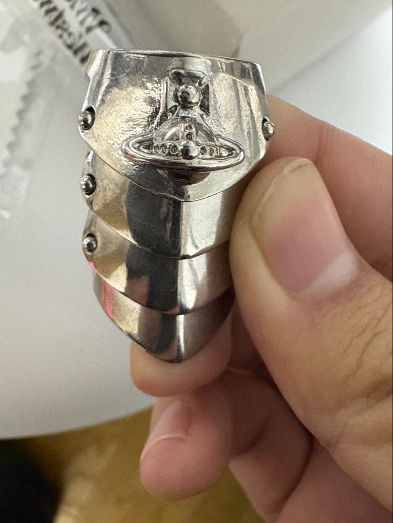 正規品 美品 Vivienne Westwood アーマーリング ガンメタ M