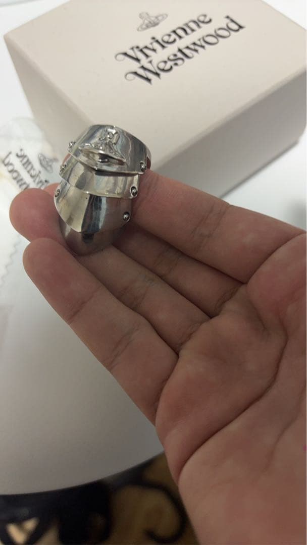 正規品 美品 Vivienne Westwood アーマーリング ガンメタ M
