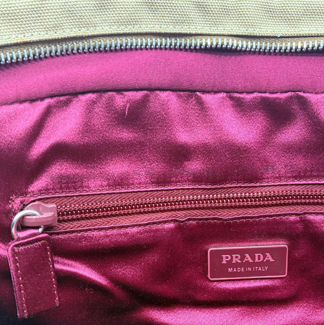 PRADA プラダ キャンバス×レザー ボストンバッグ A1356A5