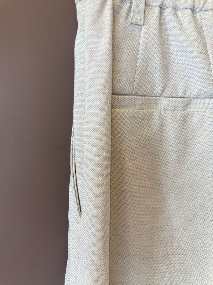 プラステ　リネンブレンドワイドパンツ　パンツスーツ　セットアップ　グレー　￼￼￼