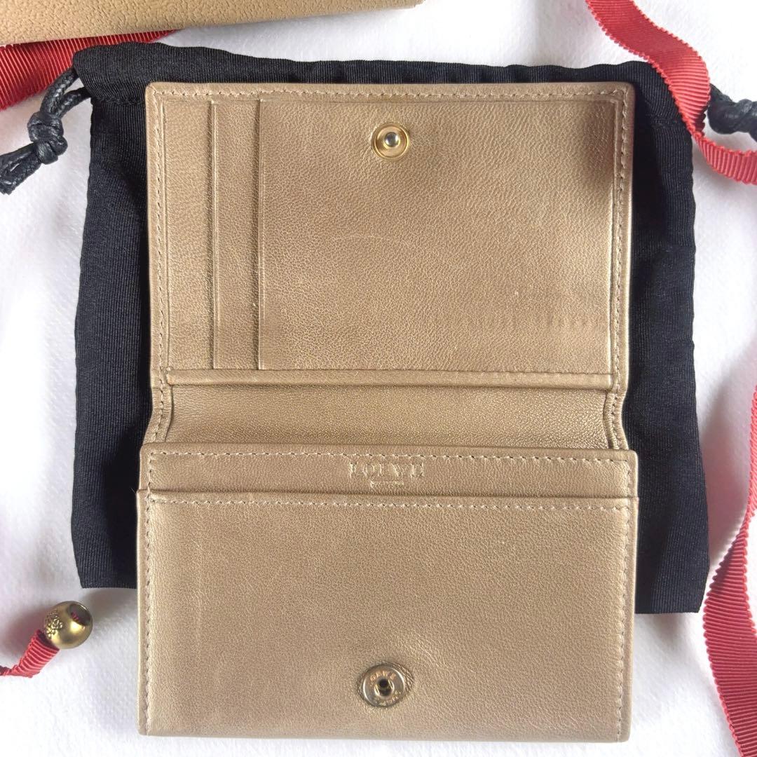 LOEWE アナグラム カードケース 名刺入れ レザー Madrid ゴールド