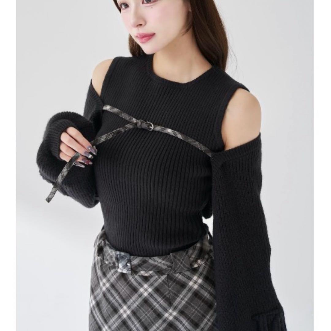 Darich ドッキングミドルウエストミニワンピ　ブラック　タグ付き