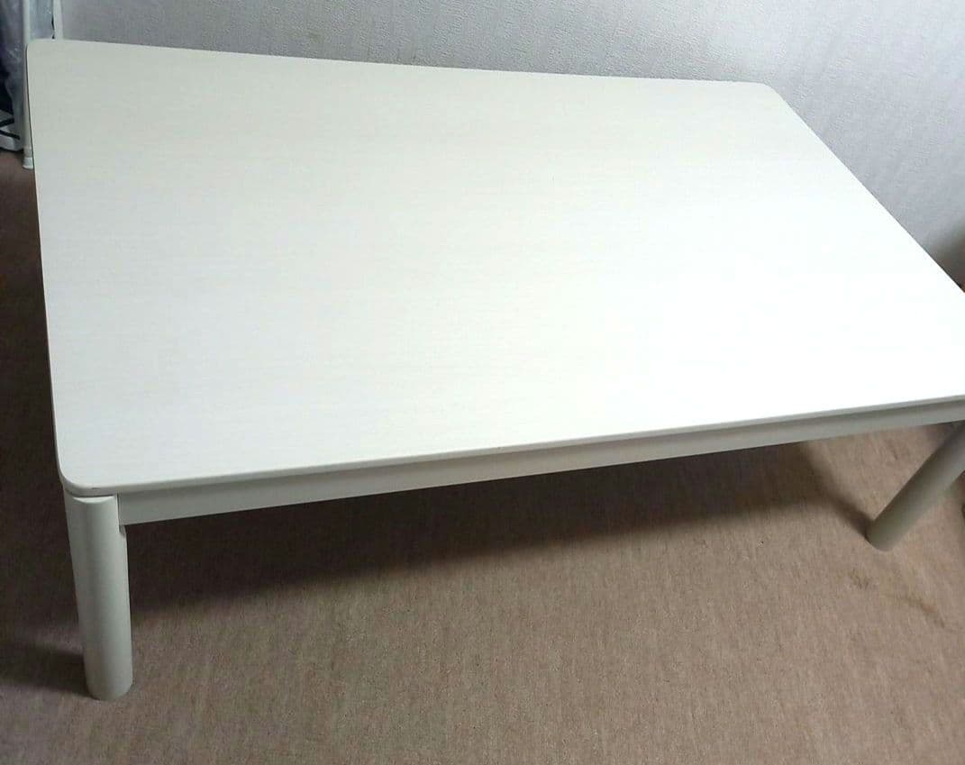ニトリ　リビングこたつ　テーブル　長方形　120×75×38cm　ホワイト　木製