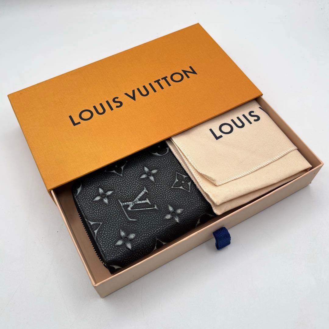 極美品 現行 箱袋 ルイヴィトン モノグラム カウハイド ヴェルティカル 長財布