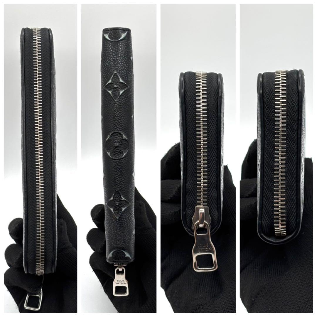 極美品 現行 箱袋 ルイヴィトン モノグラム カウハイド ヴェルティカル 長財布