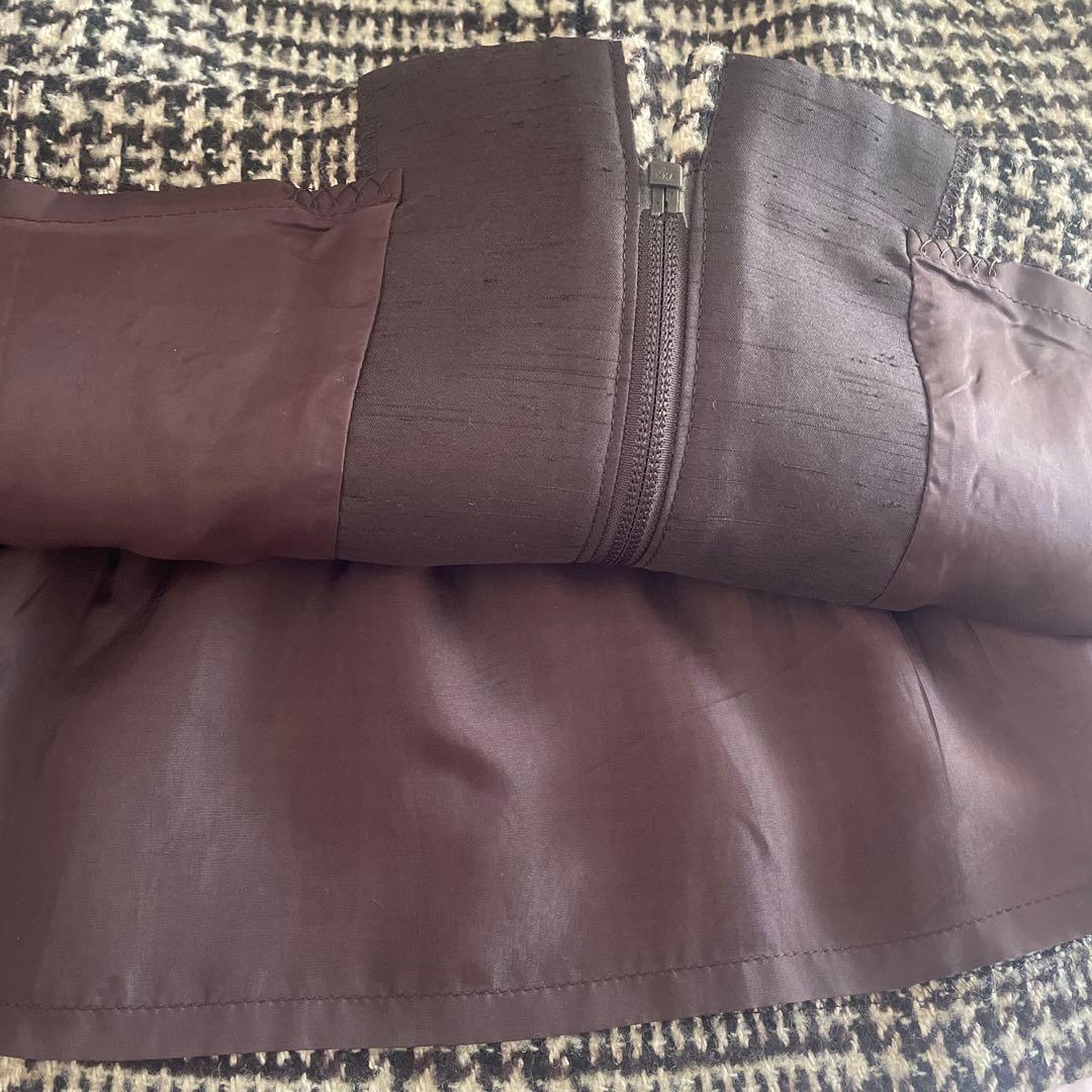 美品エムズグレイシー　ジャンパースカート　千鳥格子36