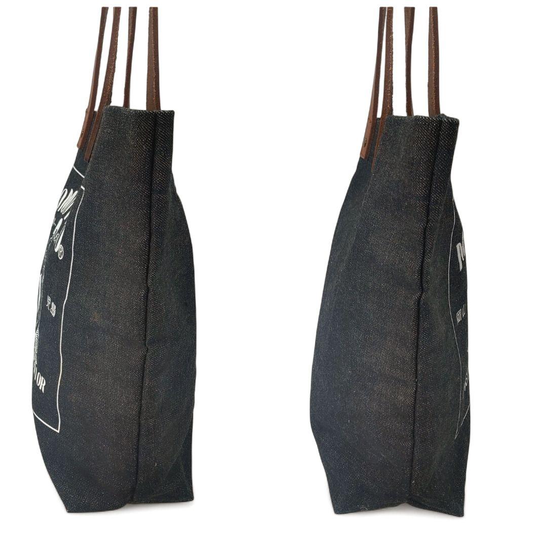 桃太郎ジーンズ　トートバッグ　デニム　牛革