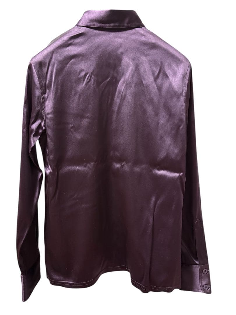 CHANEL 97A シルクブラウス パープル 40M フランス製 ヴィンテージ