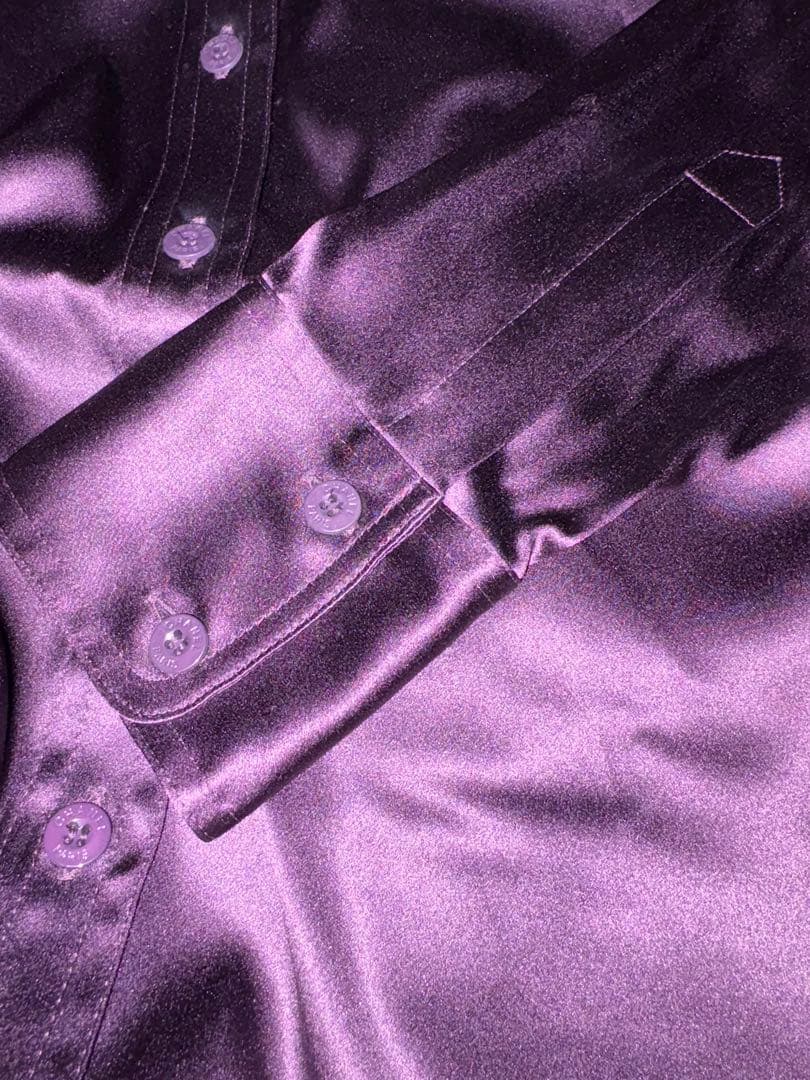 CHANEL 97A シルクブラウス パープル 40M フランス製 ヴィンテージ