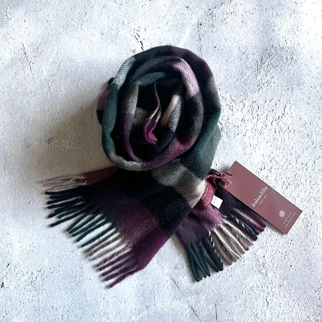 【Sky】Joshua Ellis ＊ カシミヤ マフラー100%