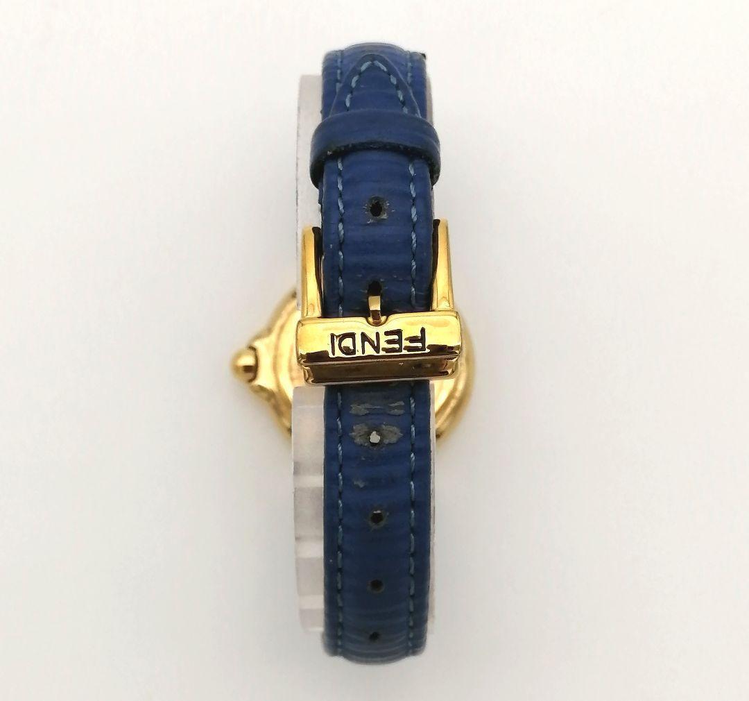 稼働✨ FENDI　腕時計　シェル文字盤　430L　ゴールド　ロゴ　【新品電池】