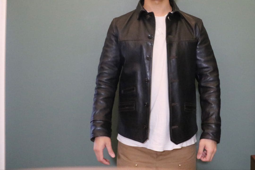 る*う様 コリンボ　ストックマンズコート　カーコート　レザージャケット