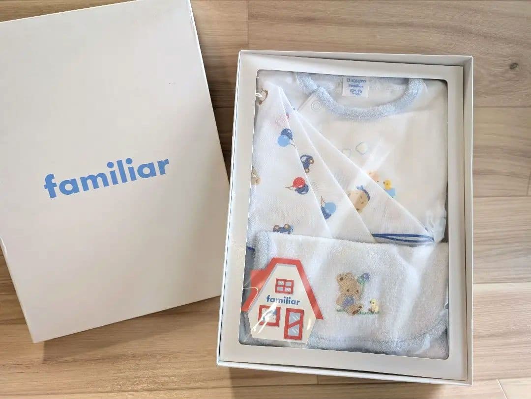 【ファミリア】ロンパースギフトセット（男の子用）