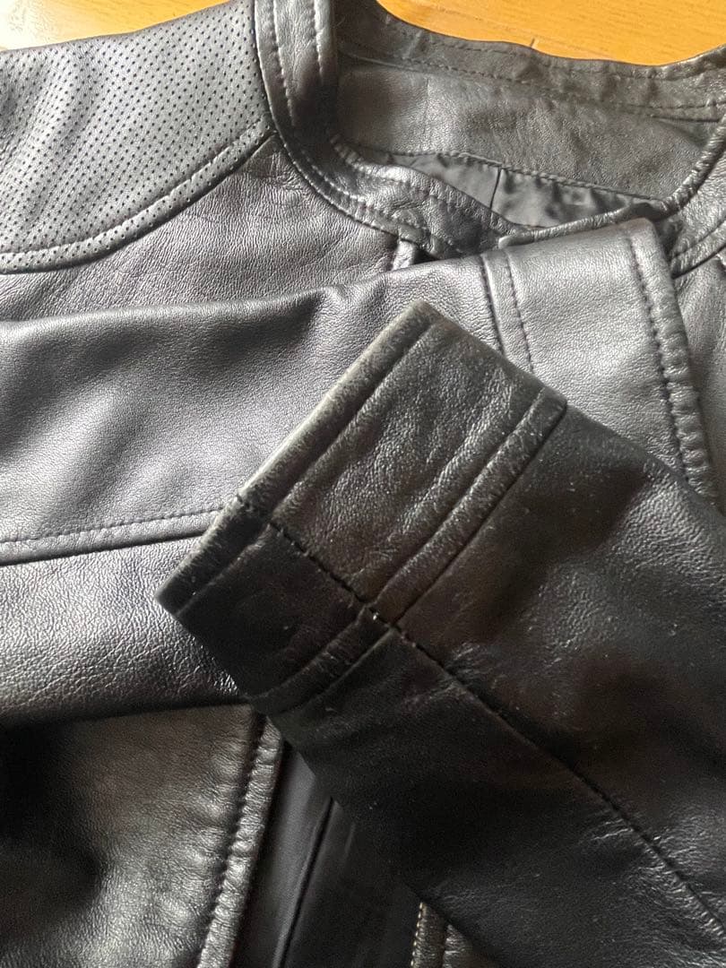 シンゾーン　黒レザージャケット シングルライダース