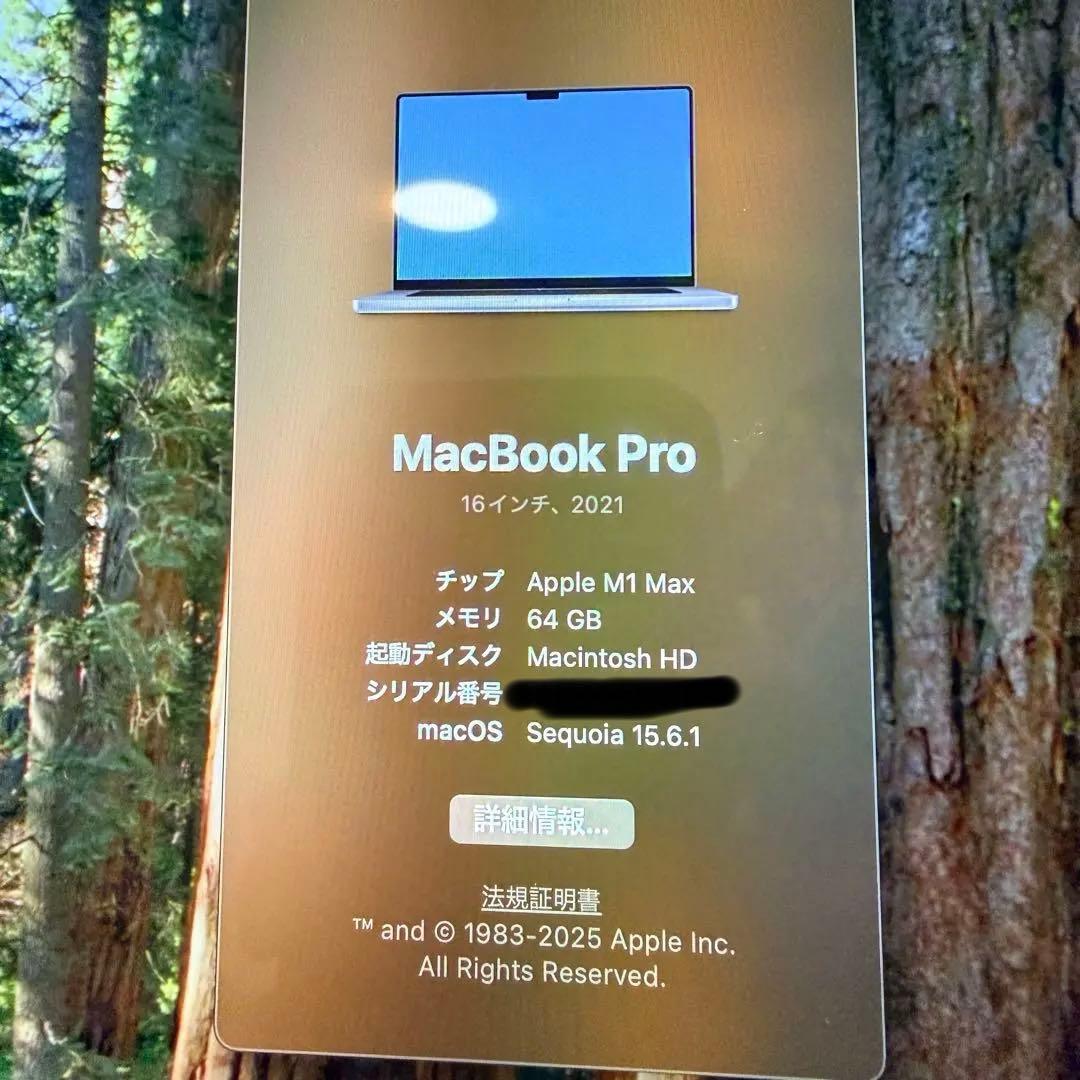 Apple MacBook Pro M1 MAX 16インチ 64GB 2TB