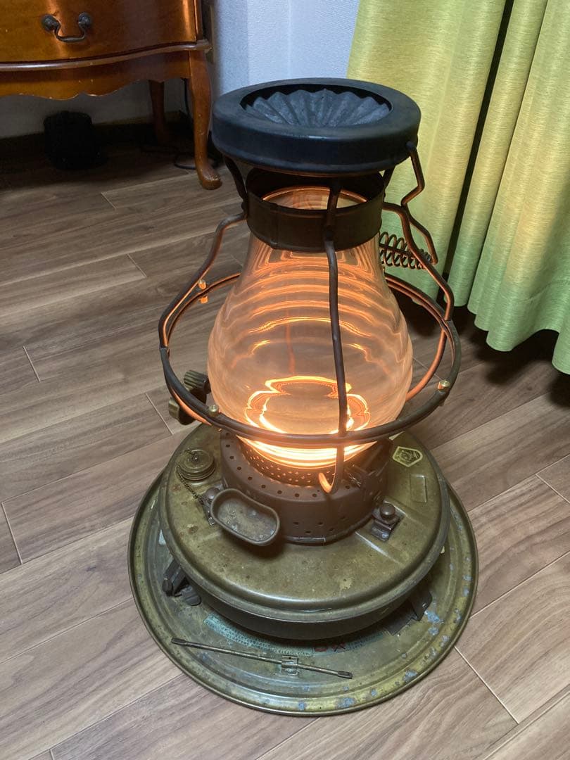 ニッセンゴールドフレーム　ＩＳ－3 石油ストーブ　真鍮製　替え芯付き