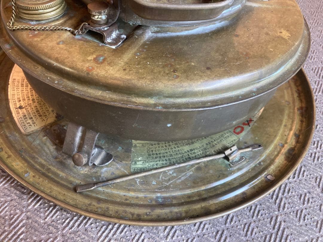 ニッセンゴールドフレーム　ＩＳ－3 石油ストーブ　真鍮製　替え芯付き
