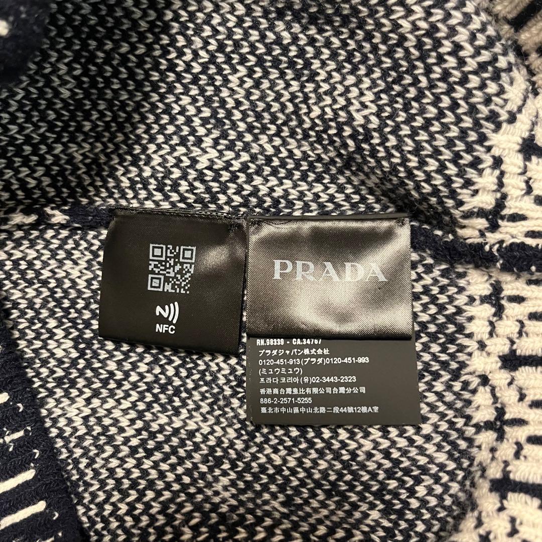 PRADA 21AW 総柄 カシミヤ混 ウール混 セーター ニット　ラフシモンズ