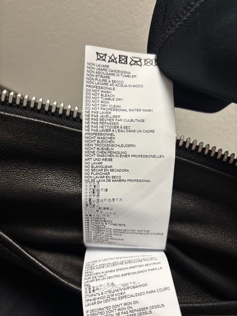 【値下げ】Maison Margiela 19AW ハの字 ライダース 黒 48