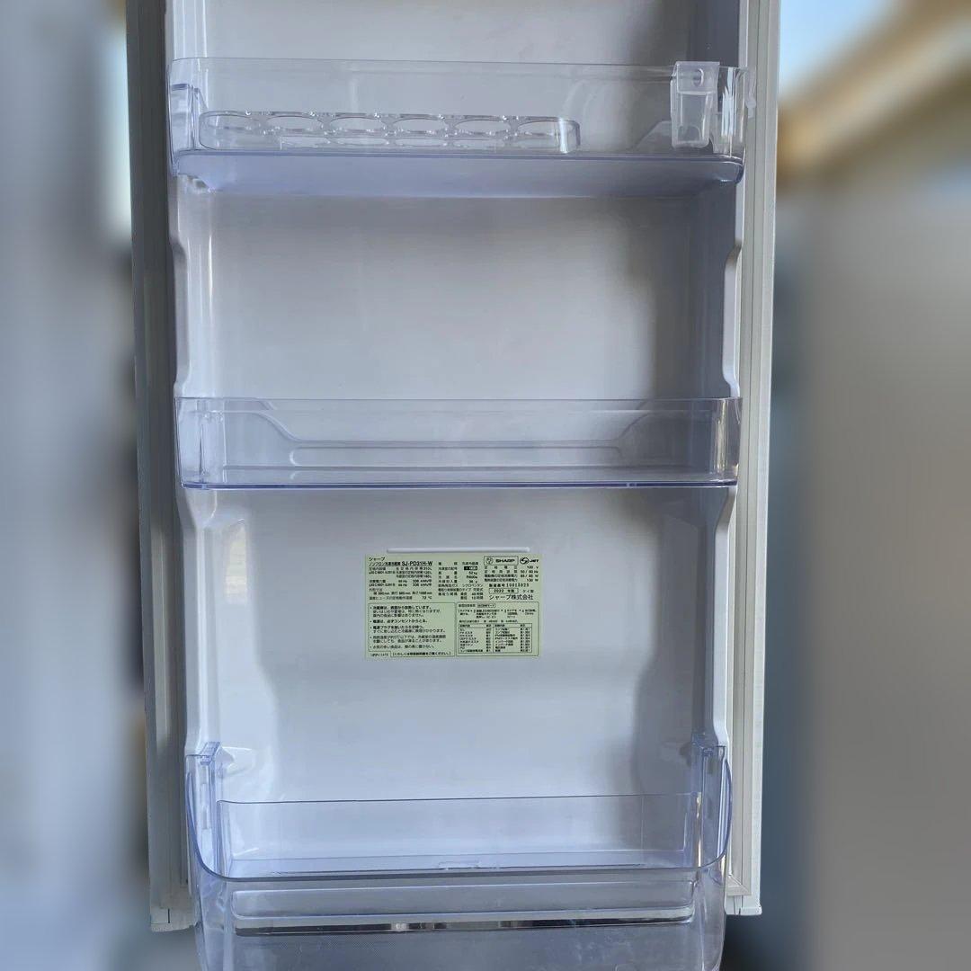 SHARP 冷凍冷蔵庫 310L SJ-PD31H-W