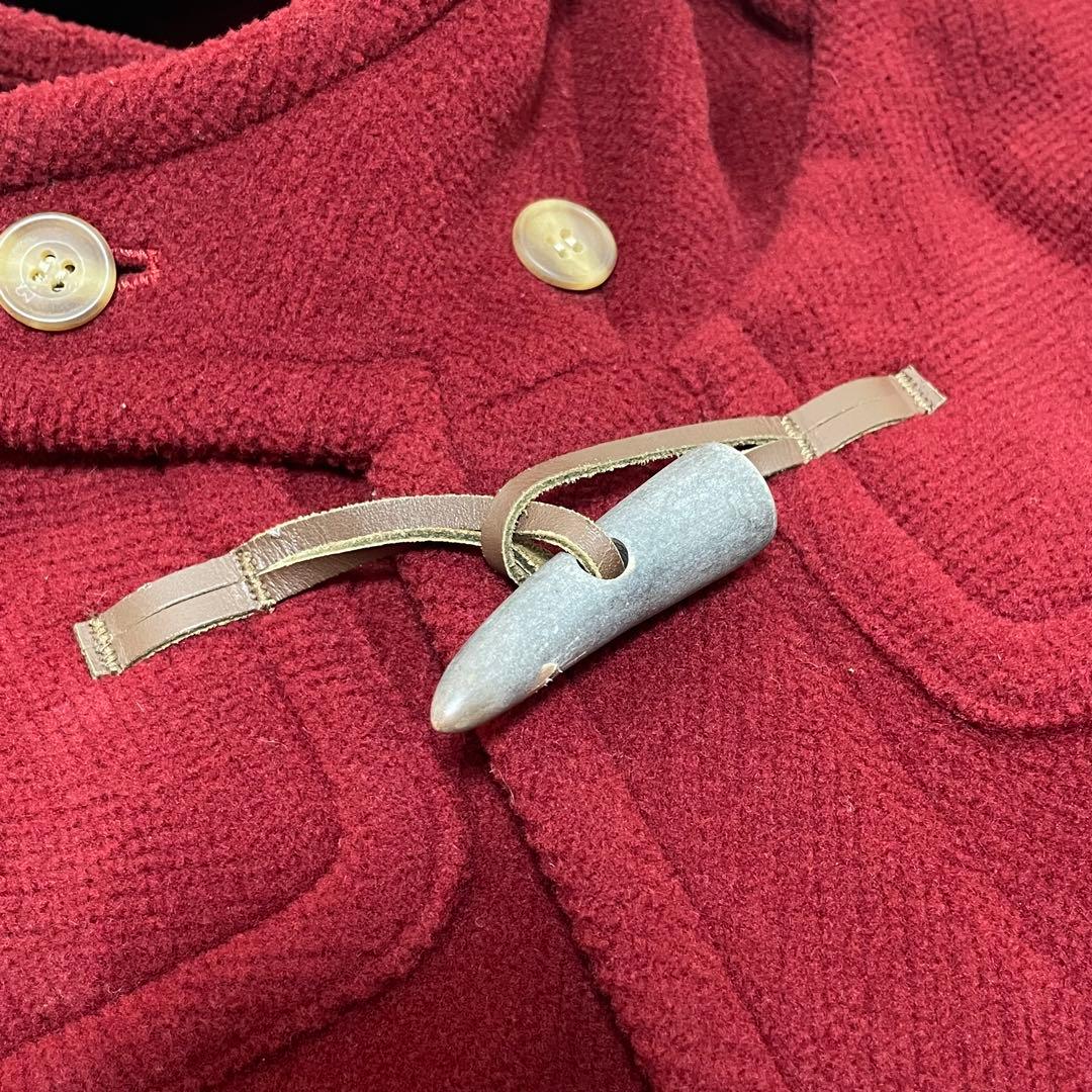 美品 オールドイングランド ダッフルコート ヘリンボーン XL相当 英国製 赤