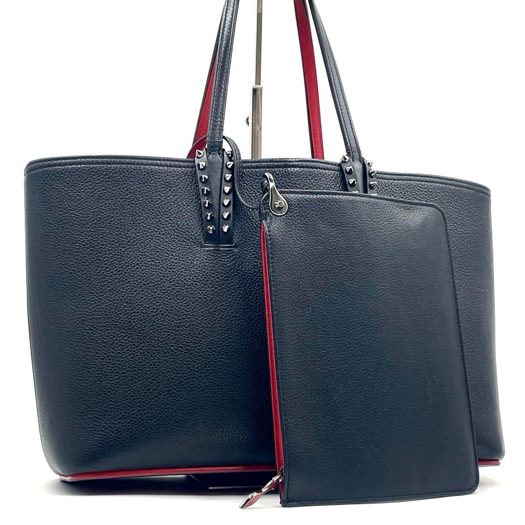 クリスチャン ルブタン カバタ トートバッグ 肩掛け ポーチ付 A4可 ブラック