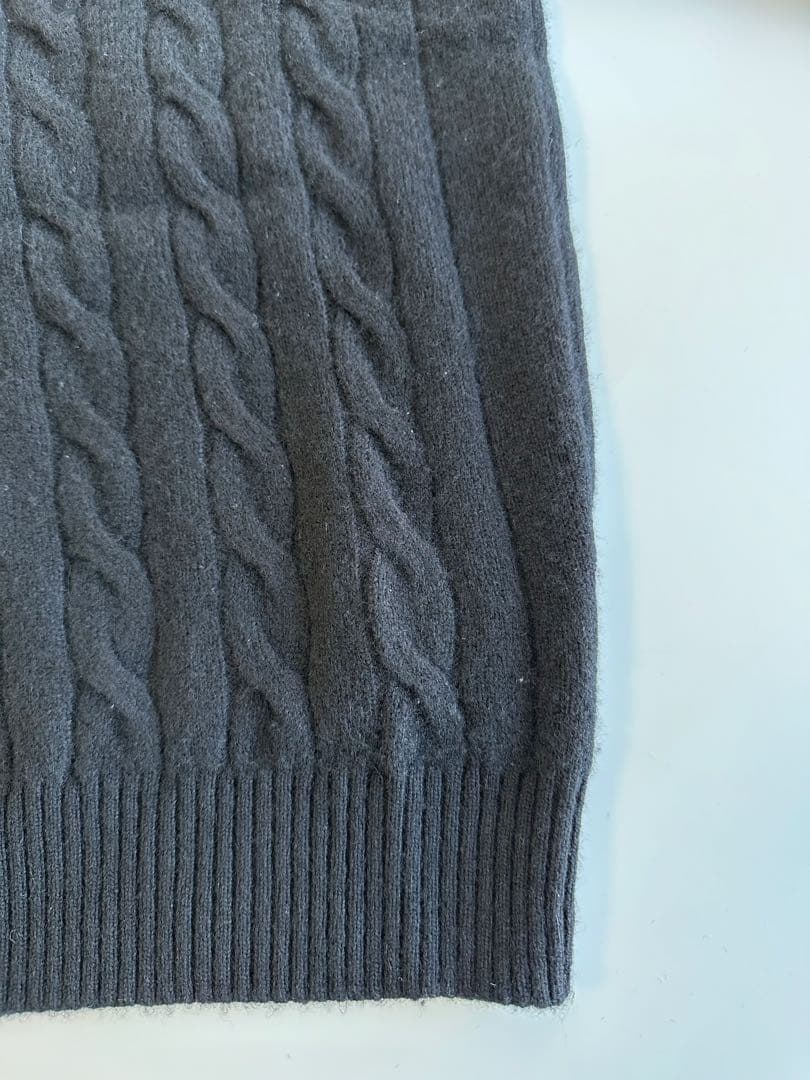 LARDINI ラルディーニ カシミヤ混ウールタートルニット ブラック50サイズ