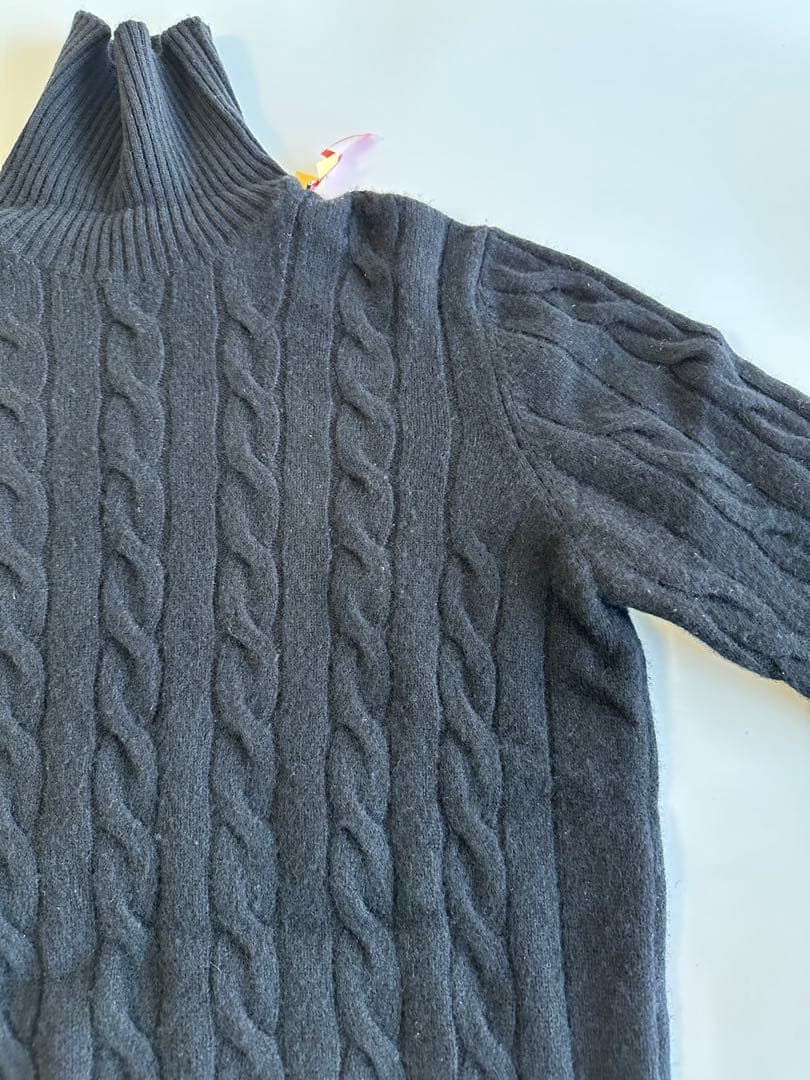 LARDINI ラルディーニ カシミヤ混ウールタートルニット ブラック50サイズ