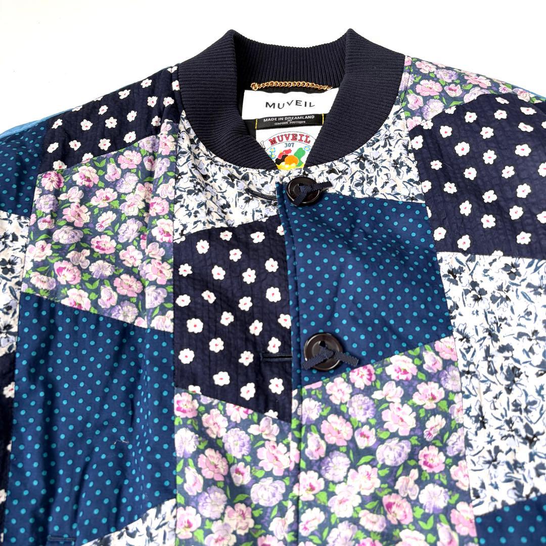 【新品タグ付】MUVEIL ミュベール パッチワークブルゾン ジャケット　40