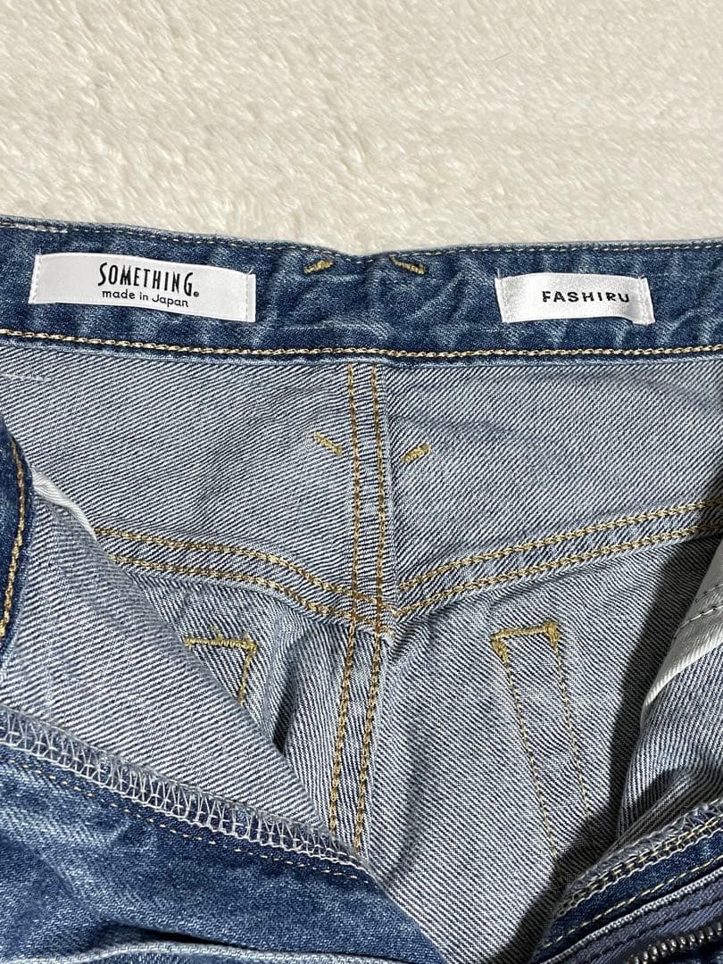 FASHIRU × SOMETHING バギーフィットジーンズ L