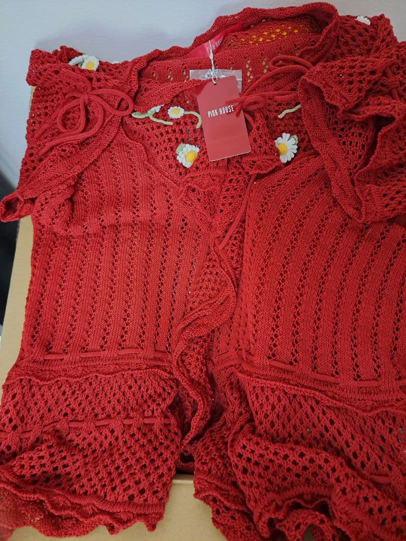 #ピンクハウス 半袖ニットカーディガン 新品未使用