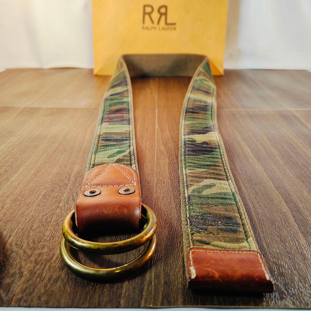 【極美品 RRL系】 ポロラルフローレン　ダブルリング ドレスベルト US RL