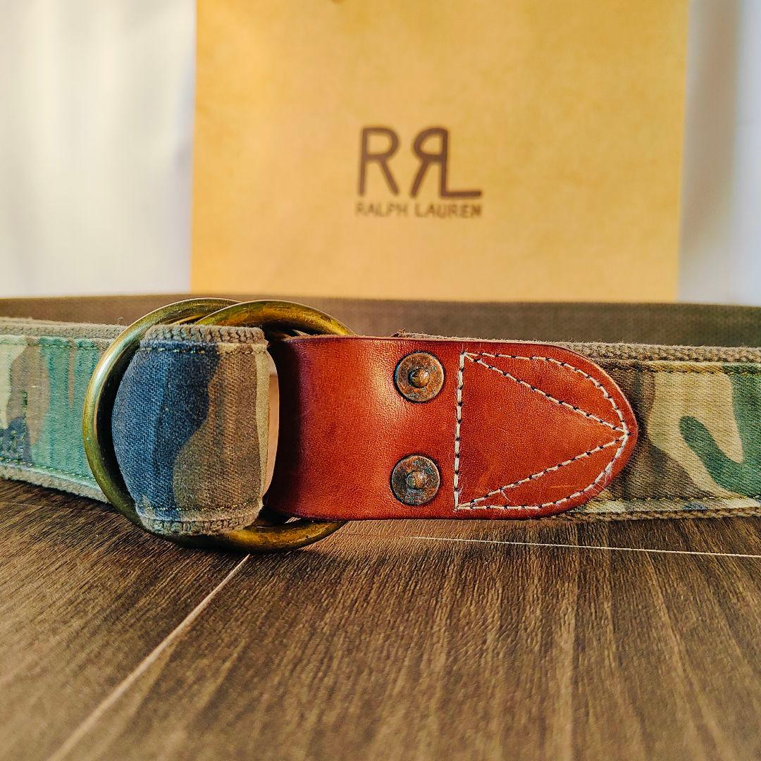 【極美品 RRL系】 ポロラルフローレン　ダブルリング ドレスベルト US RL