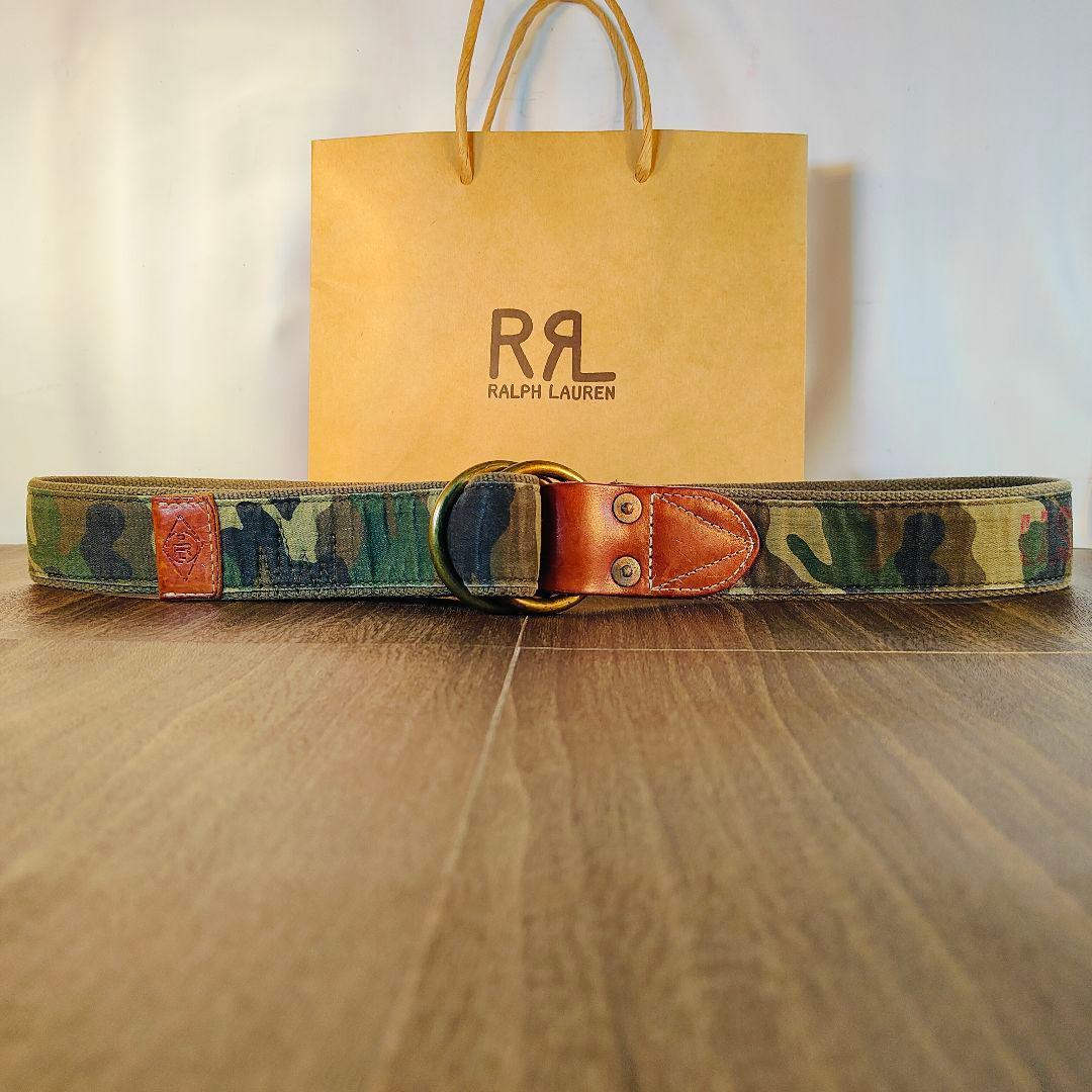 【極美品 RRL系】 ポロラルフローレン　ダブルリング ドレスベルト US RL