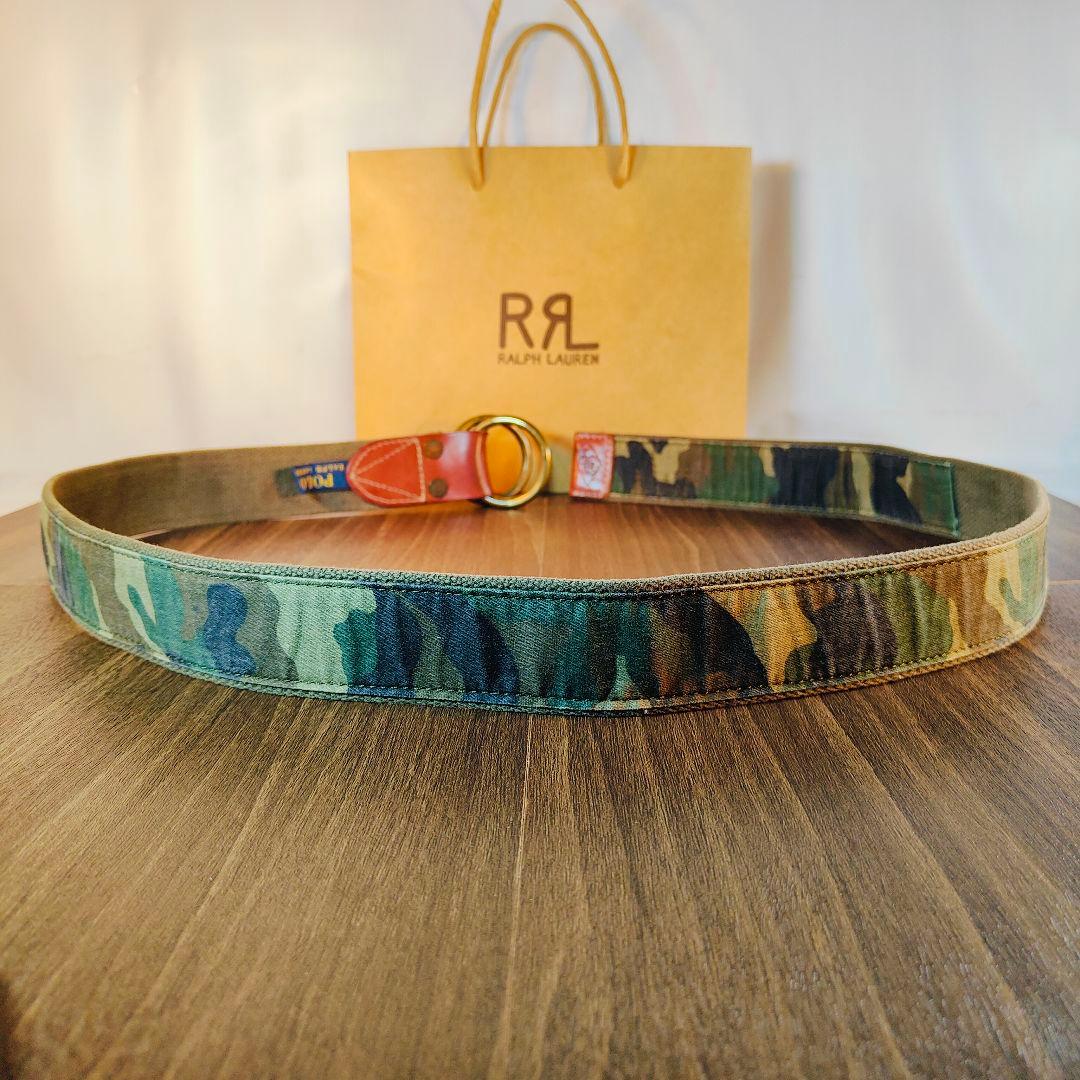 【極美品 RRL系】 ポロラルフローレン　ダブルリング ドレスベルト US RL