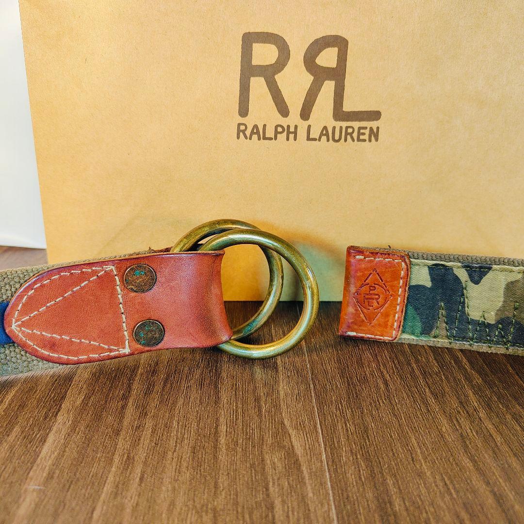 【極美品 RRL系】 ポロラルフローレン　ダブルリング ドレスベルト US RL