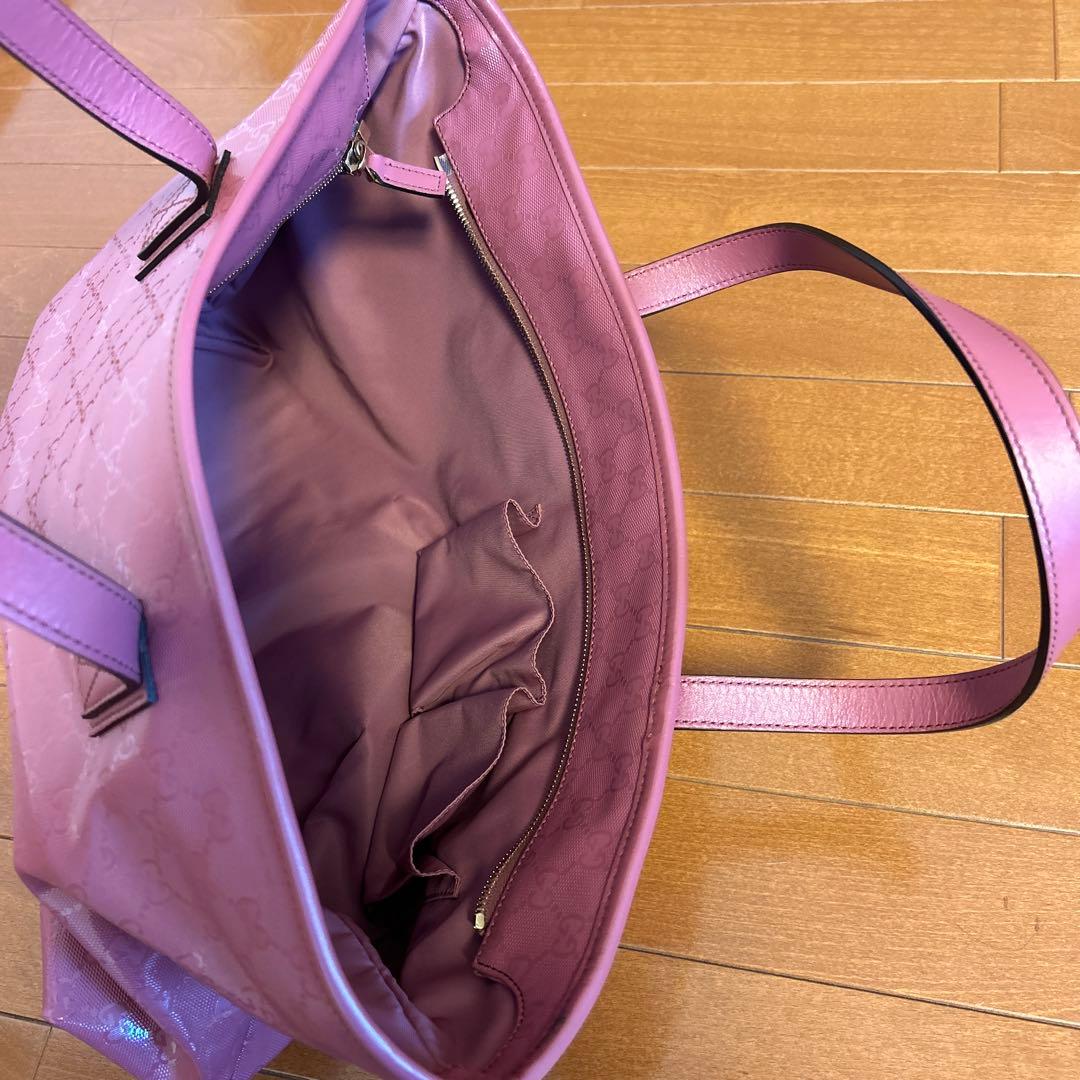 GUCCI ピンク GGパターン マザーズバッグ