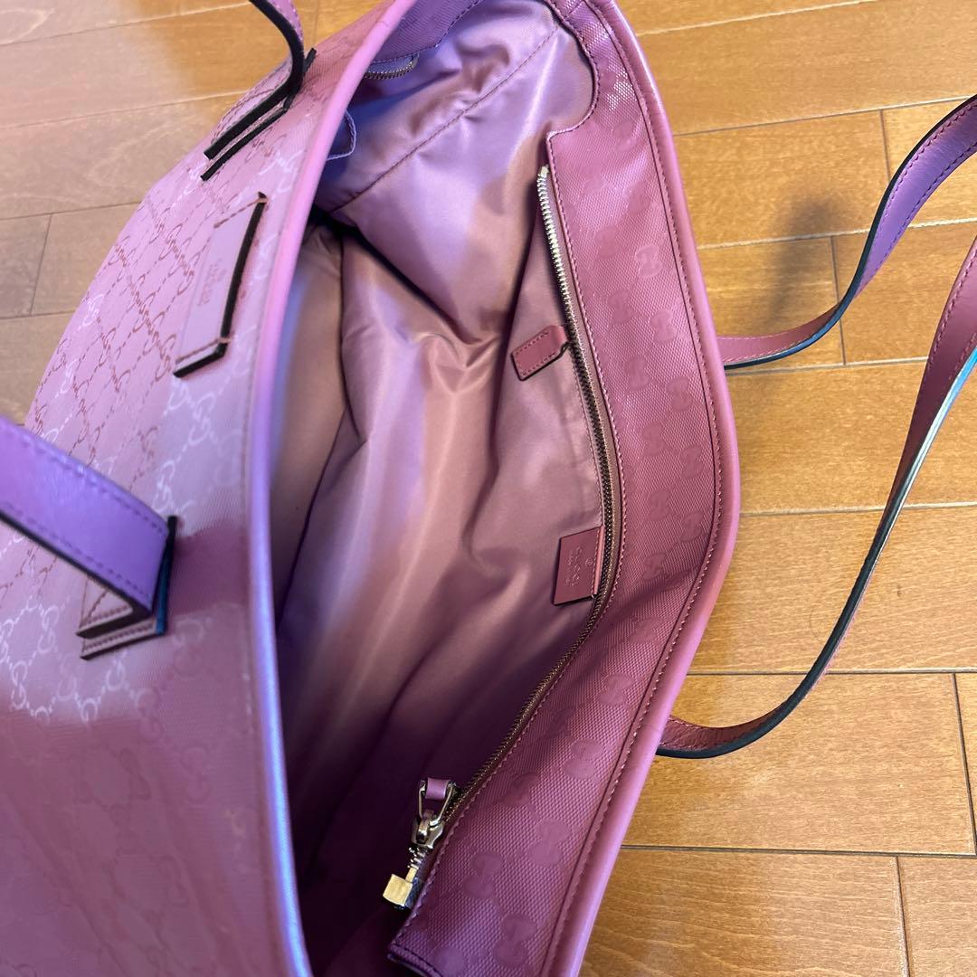 GUCCI ピンク GGパターン マザーズバッグ
