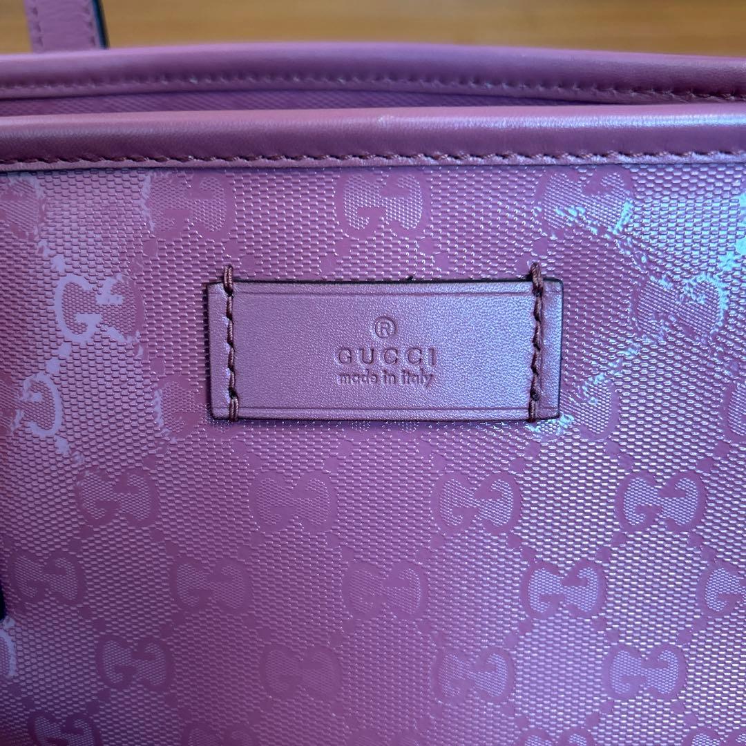 GUCCI ピンク GGパターン マザーズバッグ