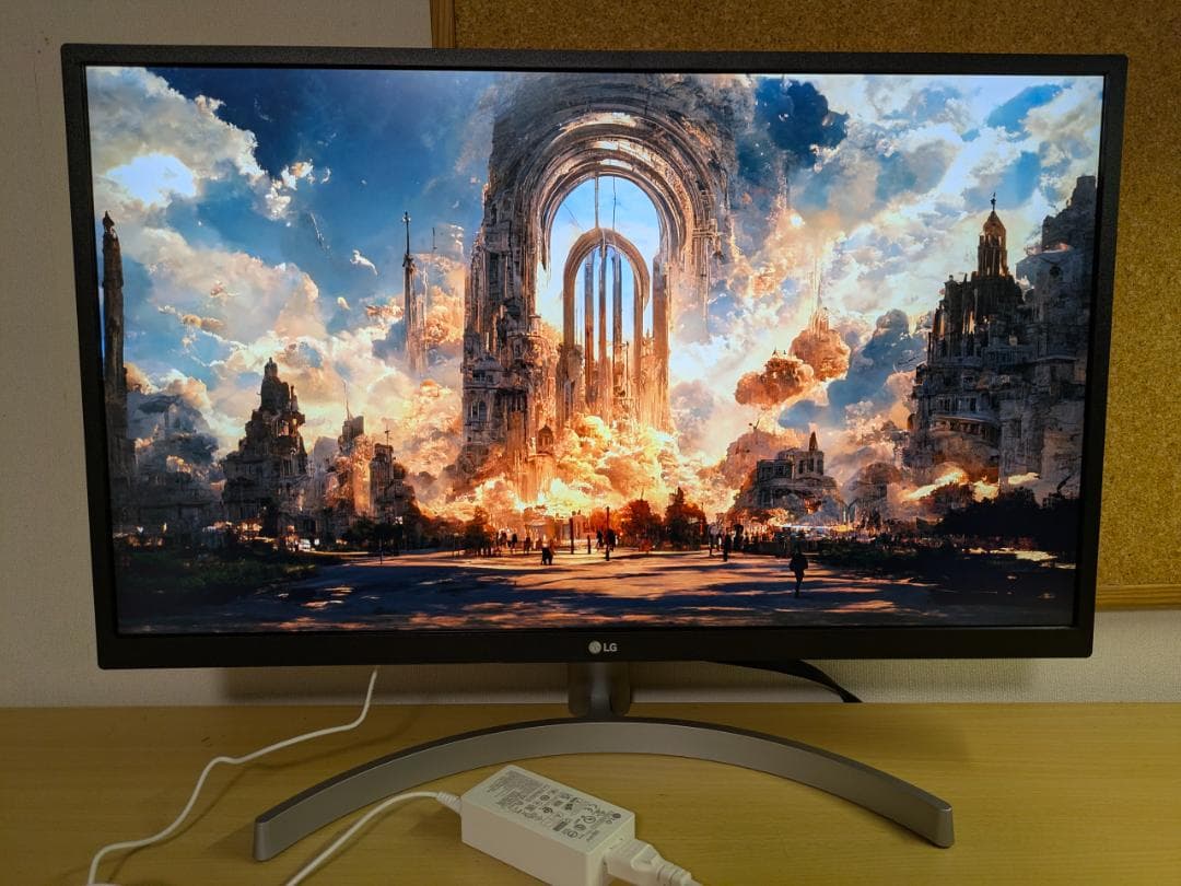 投入時間63 LG 4K IPS 27インチ モニター 27UL500-W