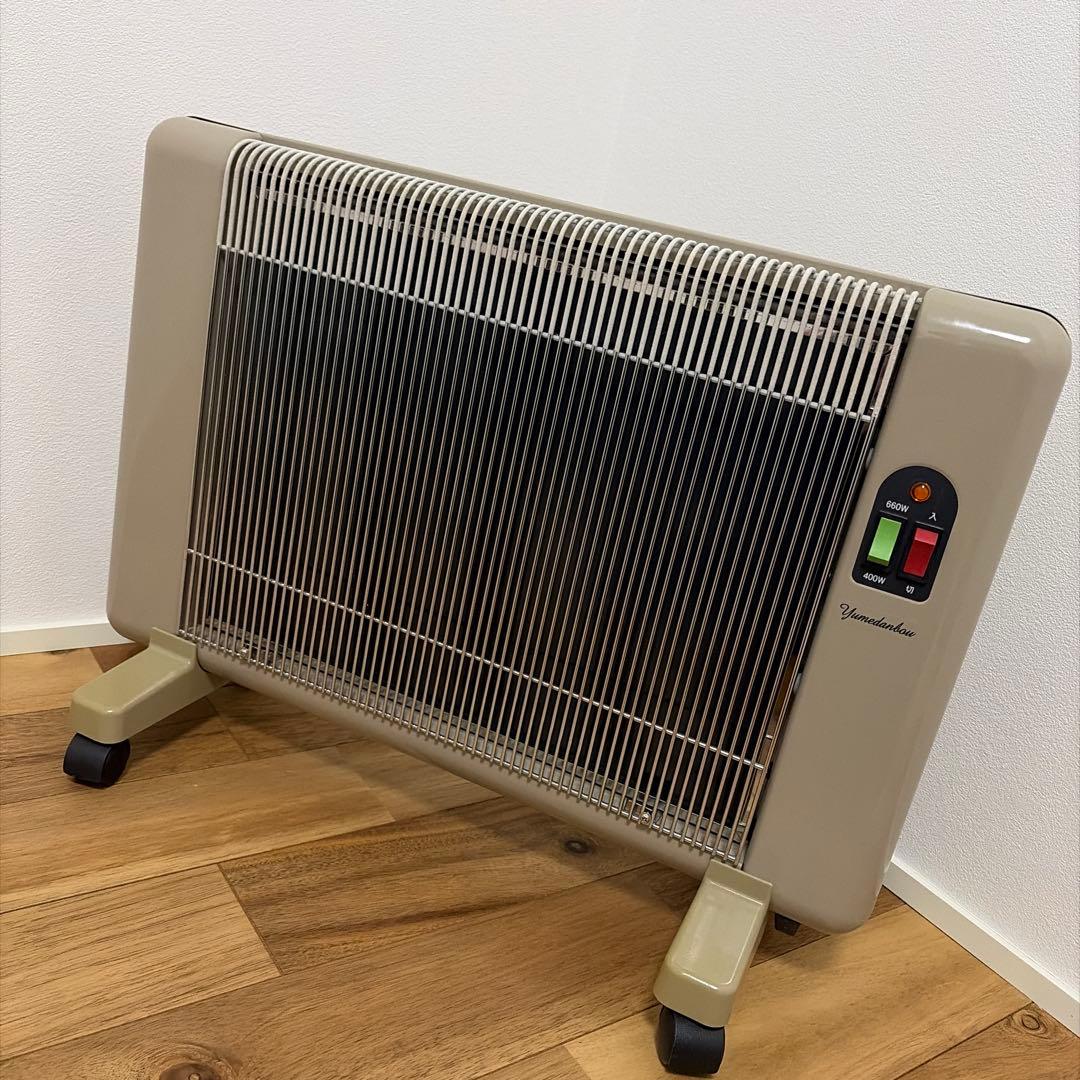 【極美品】夢暖房　遠赤外線パネルヒーター 660型　キャスター付き　安全設計