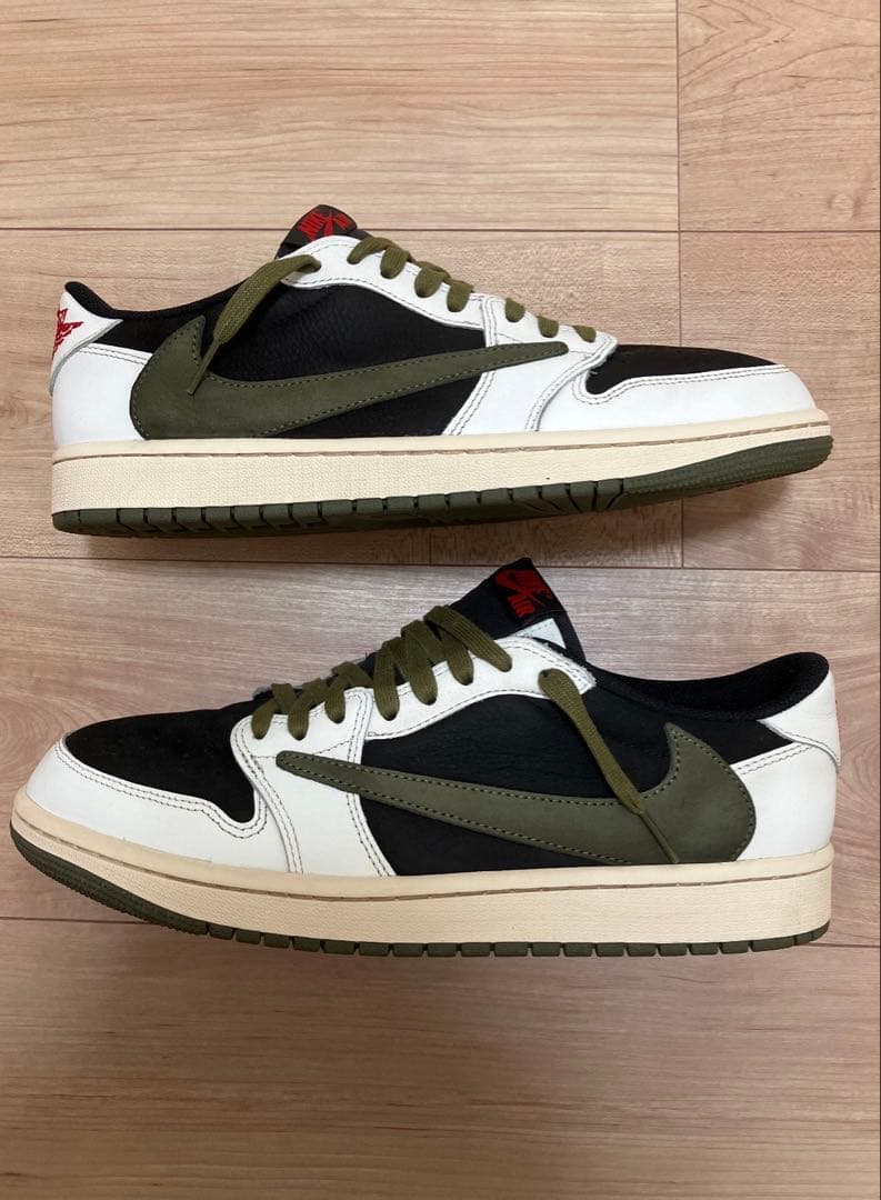 靴 Travis Scott Nike AJ1 Low Medium Olive