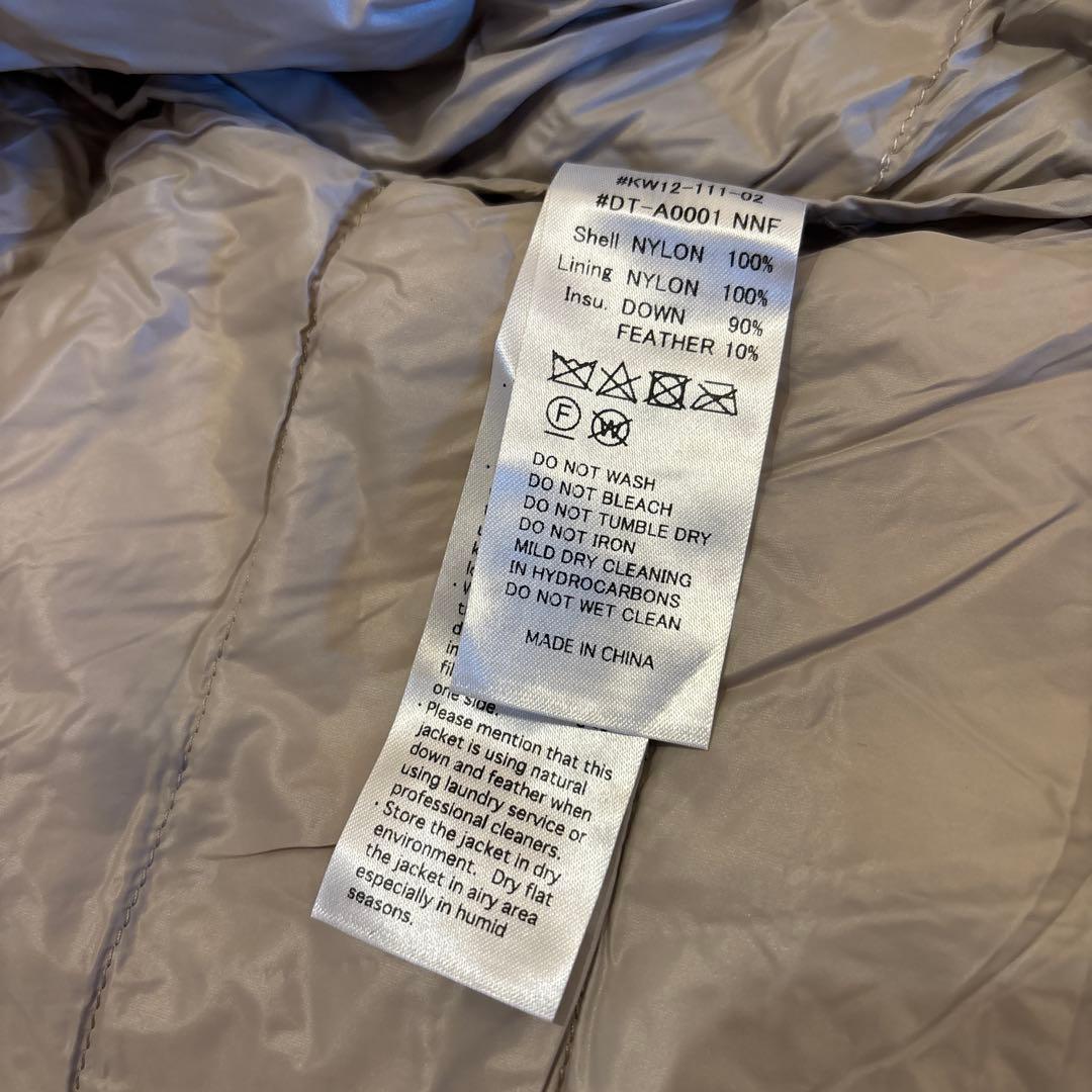 DANTON ベージュ キルティングダウンジャケット