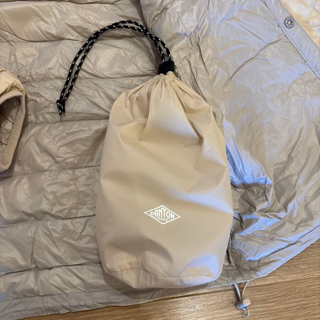 DANTON ベージュ キルティングダウンジャケット