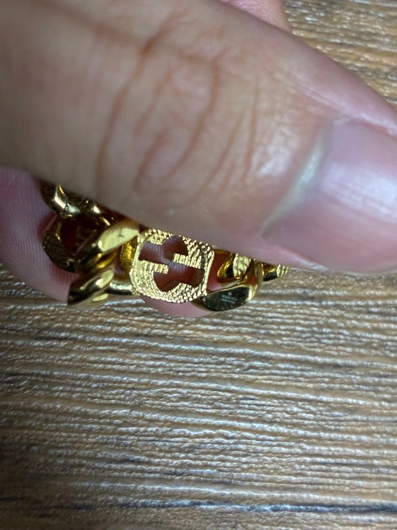 GUCCI インターロッキング　リング　ゴールド　ゴルメット