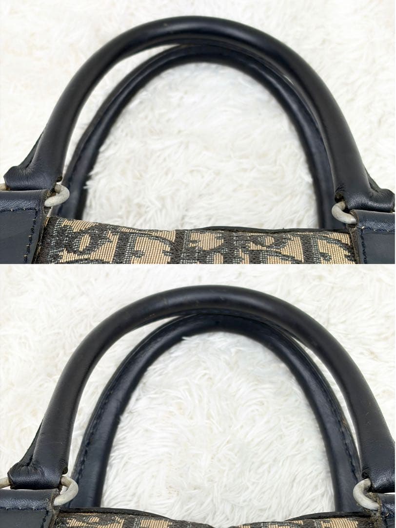 【希少】クリスチャンディオール トロッター ボストンバッグ ネイビー